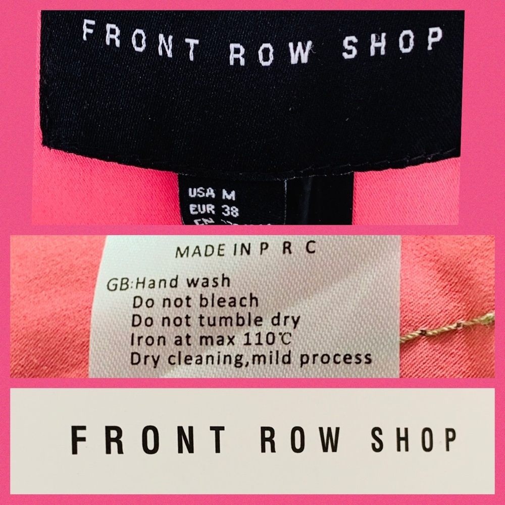 Front Row Shop Khaki/Pink Trench Coat Women M NWT - Picture 8 of 8